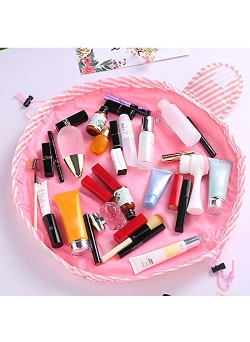 svk dream SVK Dream Portable Waterproof Lazy Cosmetic Bag Drawstring Finishing Travel Storage Bag Makeup Organizer Wash Bag Multi Color  - Image 2