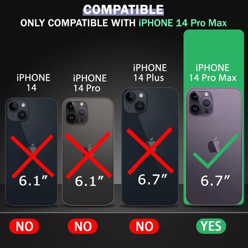 US LITE Shockproof Designer 3D Fangs Case for iPhone 14 Pro Max | Metallic Chrome | Precise Cutouts | Anti-Scratch Grip | Full Camera Protection and Stylish Look - Black - Image 2