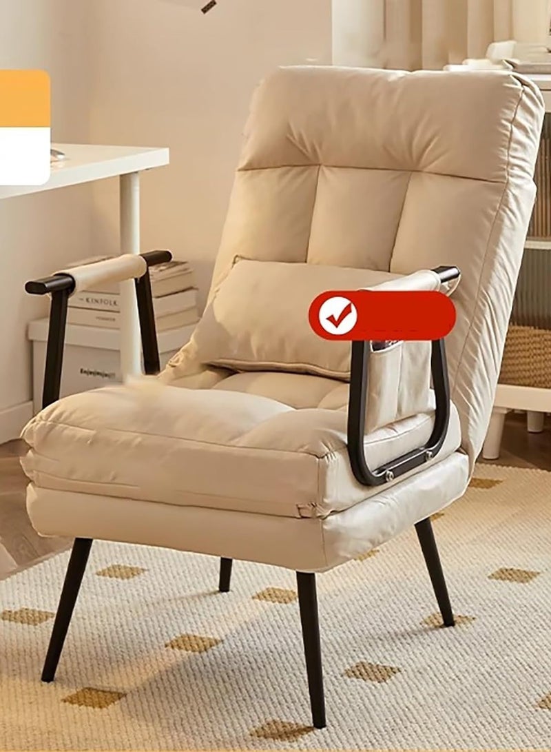 Generic Folding Sofa Bed Convertible Single Sofa Chair Bed with 5-Position Adjustable Backrest Padded Seat Lounge Couch for Living Room  - Image 1