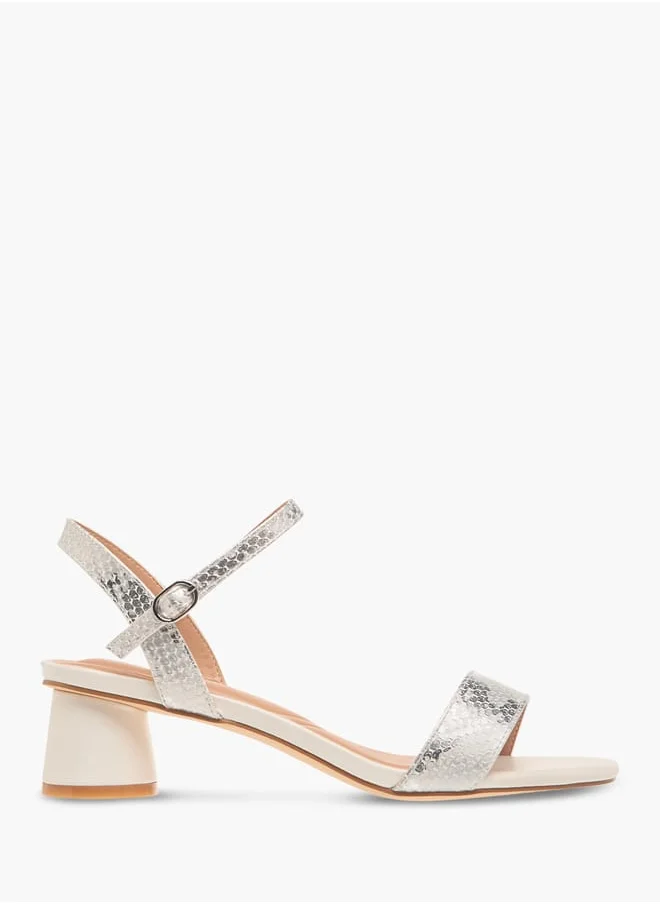 Celeste Women's Strap Sandals with Block Heels and Buckle Closure