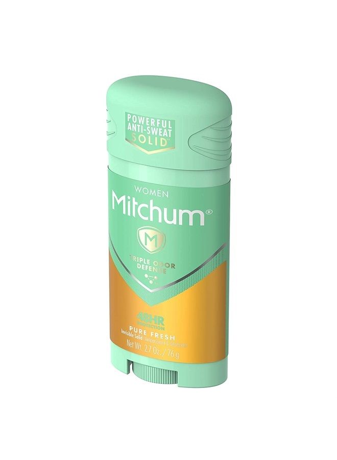 Mitchum مزيل العرق المضاد للتعرق Advanced Control للنساء، غير مرئي، صلب نقي منعش، 2.70 أونصة (عبوة من 6 قطع) - Image 3