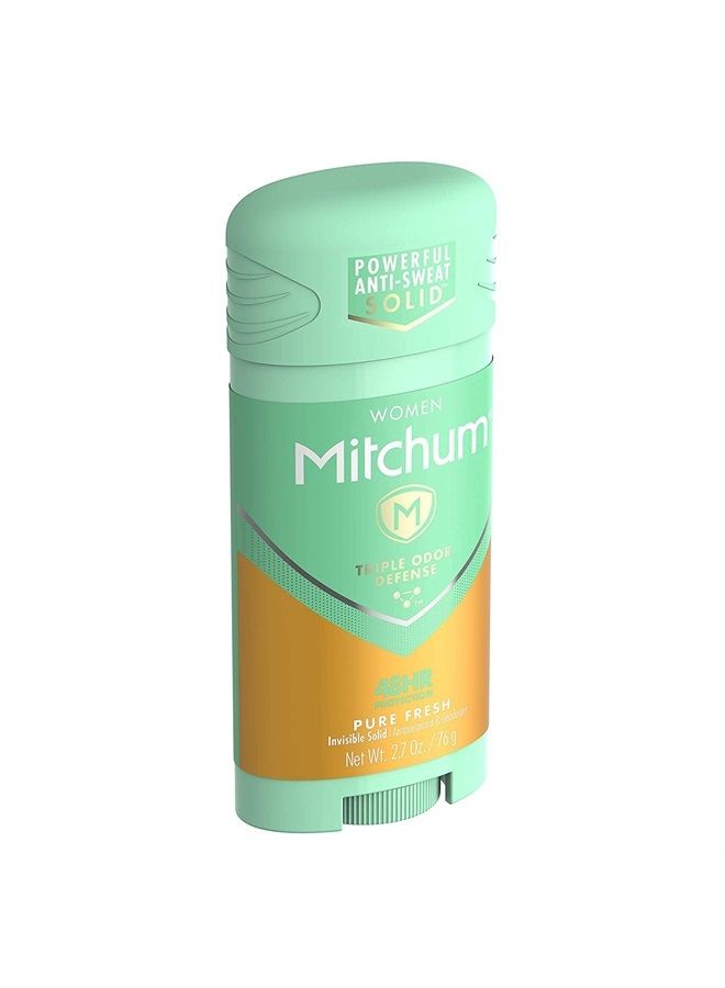 Mitchum مزيل العرق المضاد للتعرق Advanced Control للنساء، غير مرئي، صلب نقي منعش، 2.70 أونصة (عبوة من 6 قطع) - Image 2