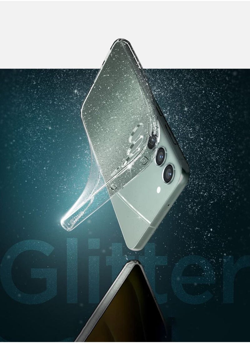 Spigen Liquid Crystal Glitter for Samsung Galaxy S23 PLUS Case Cover - Crystal Quartz  - Image 3