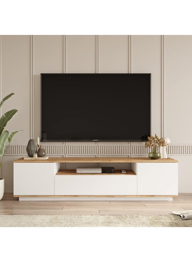 Home Canvas Home Canvas Future TV Unit Pine and White  - Image 1
