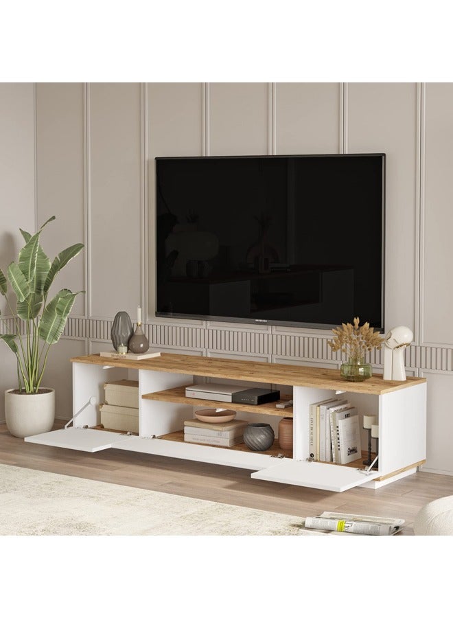 Home Canvas Home Canvas Future TV Unit Pine and White  - Image 4