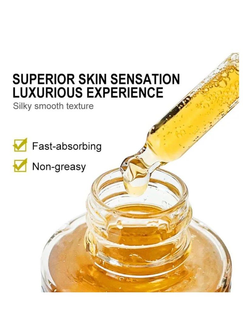 AuQuest مصل الكركم المفتح والمجدد للبشرة، مرطب ومفتح للبشرة، يزيل النمش، يجدد البشرة مع الكركم المضاعف وحمض الهيالورونيك 8D لتقليل البقع الداكنة 40 مل - Image 2