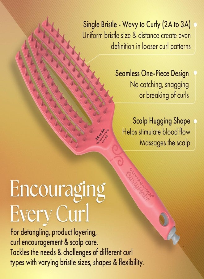 Olivia Garden CurlyHair Single Bristles Brush - Image 3