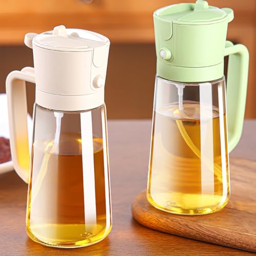 MUAC Glass Oil and Vinegar Dispenser Bottle with Automatic Opening and Closing |Free Spot Measuring Oil Dispenser Bottle for Pouring Olive Oil, Vinegar, Soya Sauce (470 ml, Multicolor) - Image 5