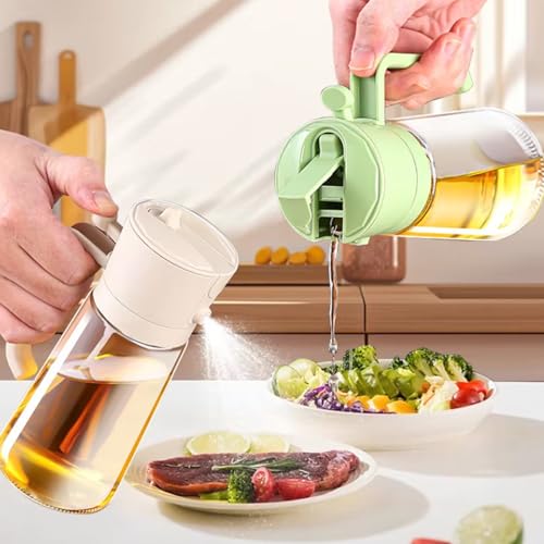 MUAC Glass Oil and Vinegar Dispenser Bottle with Automatic Opening and Closing |Free Spot Measuring Oil Dispenser Bottle for Pouring Olive Oil, Vinegar, Soya Sauce (470 ml, Multicolor) - Image 4
