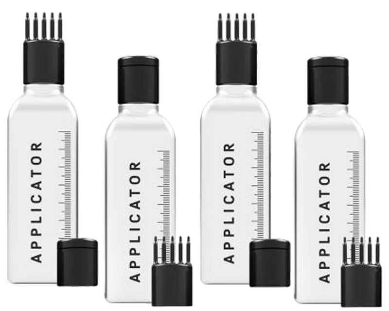 VREENY Hair Root Applicator Bottle with Comb Cap for Applying Hair Oil, Shampoo and Medicine (R_A_B_Pack of 04) - Image 1