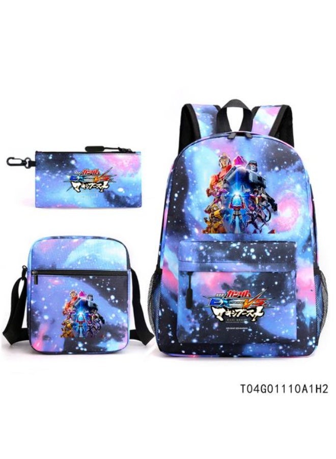 Animation style exquisite backpack, three-piece set combination, unique design and powerful storage - 841 - Image 1