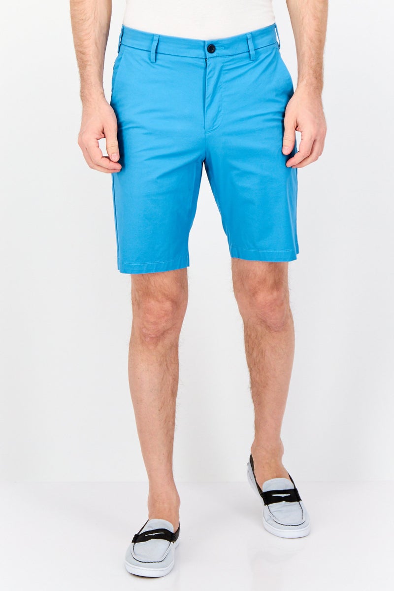 DOCKERS Men Solid Chino Shorts, Blue  - Image 1