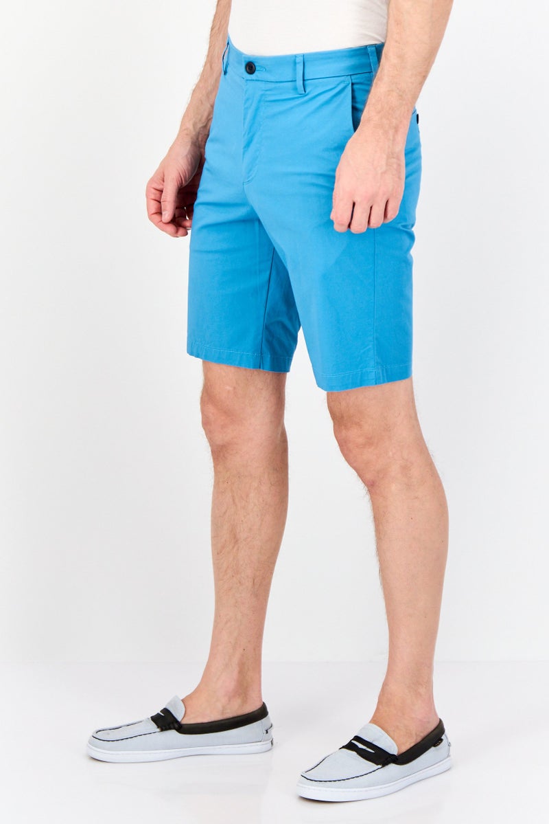 DOCKERS Men Solid Chino Shorts, Blue  - Image 2