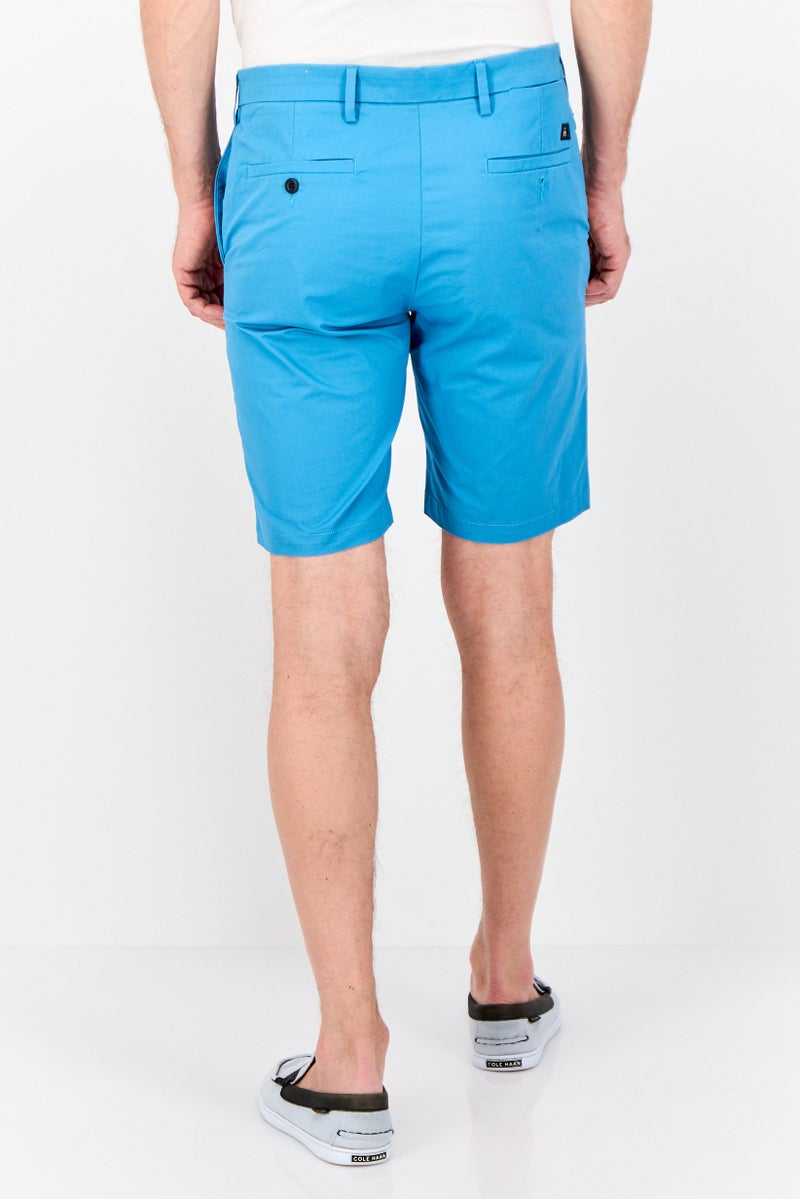 DOCKERS Men Solid Chino Shorts, Blue  - Image 3