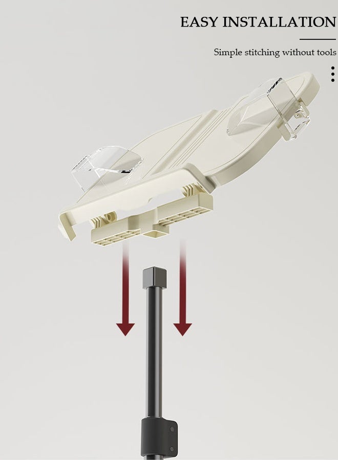 DUNISO Floor Book Stand Holder for Reading, Adjustable Book Holder, Ergonomic Multi Heights Angles Holder, Portable Multifunctional Book Holder, with Clips, for Textbook, Cookbook, Sheet Music, Laptop - Image 5