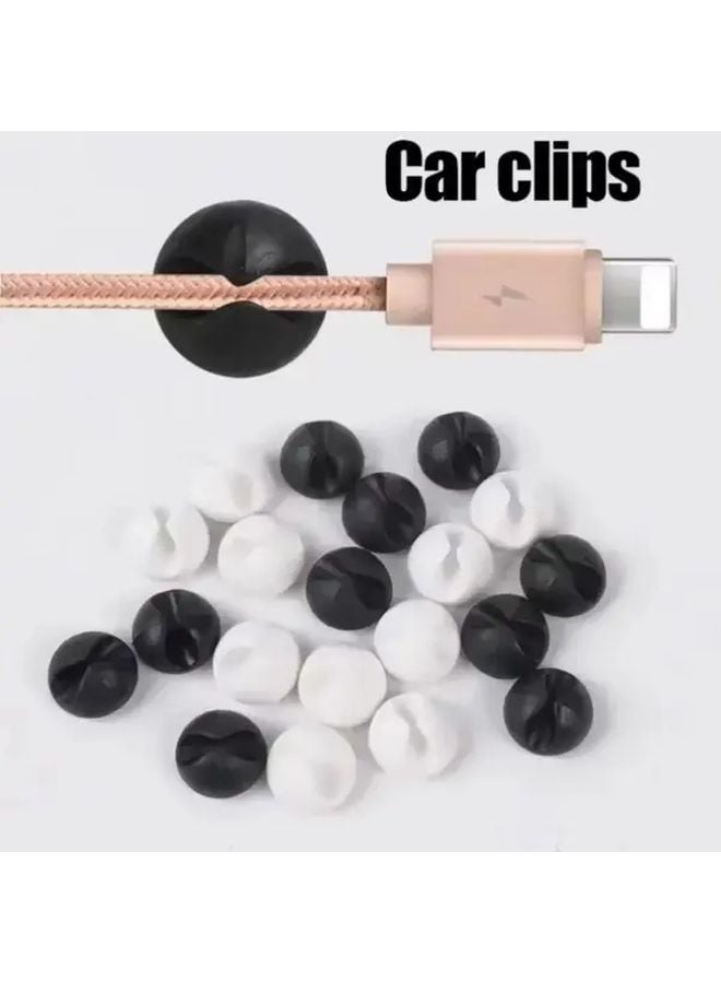 Black 7PCS Multifunctional Plastic Cable Holder with Strong Suction Cup and Spring Clamp - Image 2