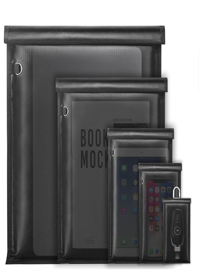 حقائب فاراداي للهواتف - عبوة من 4 حقائب فاراداي، حقيبة فاراداي لحماية سلسلة المفاتيح، حقيبة فاراداي لأجهزة الكمبيوتر المحمولة والهواتف والأجهزة اللوحية ومفاتيح السيارات المقاومة للماء والحرائق - Image 1