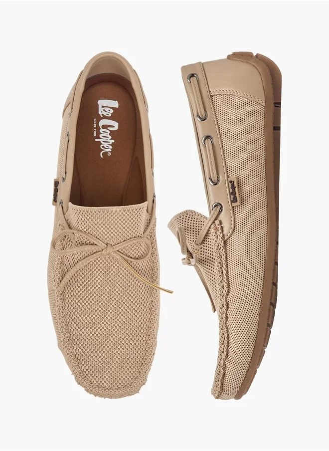 لي كوبر Men's Textured Slip-On Moccasins