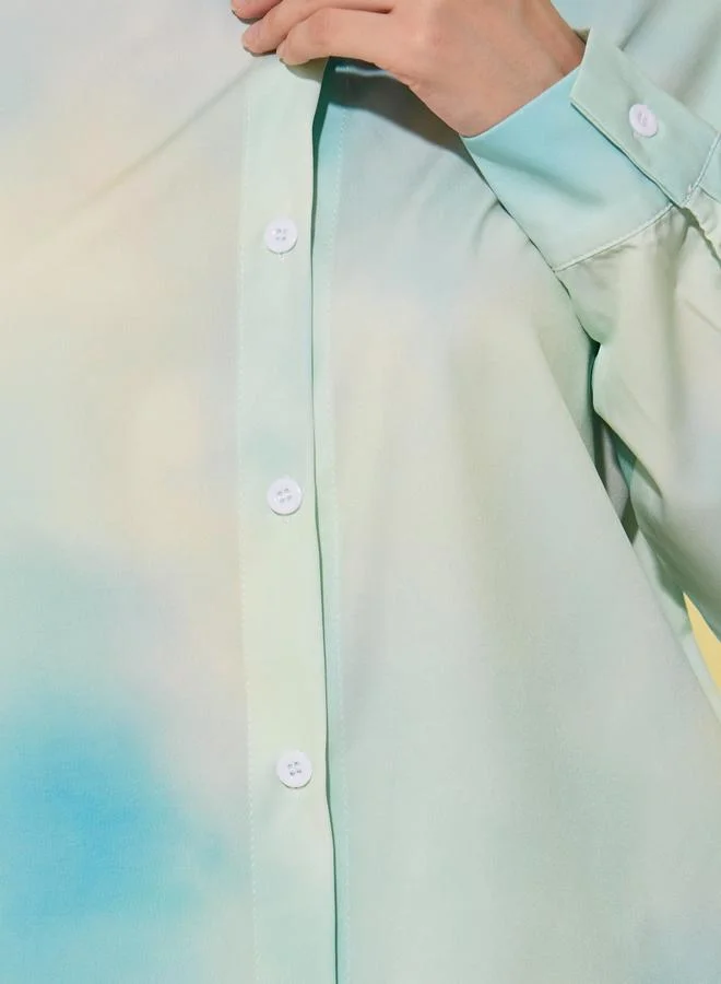 Take Two Take Two Dye Print Long Sleeve Shirt and Pants Co-Ords