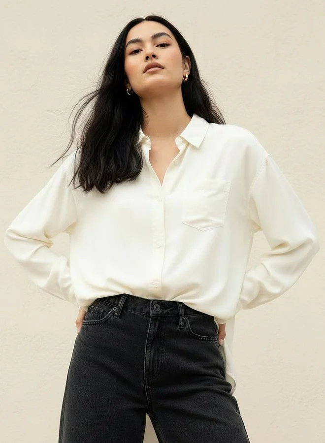 Splash FAV Tencel Longline Shirt with Chest Pocket