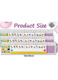 Y&D Classroom Desk Name Plate Tags Manuscript Plates Colorful Self-Adhesive Waterproof Left/Right Tag Covers for Kids School Bulletin Board, Pack of 12 no Stickers 18 x 4 Inch  - Image 1