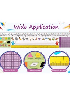 Y&D Classroom Desk Name Plate Tags Manuscript Plates Colorful Self-Adhesive Waterproof Left/Right Tag Covers for Kids School Bulletin Board, Pack of 12 no Stickers 18 x 4 Inch  - Image 3