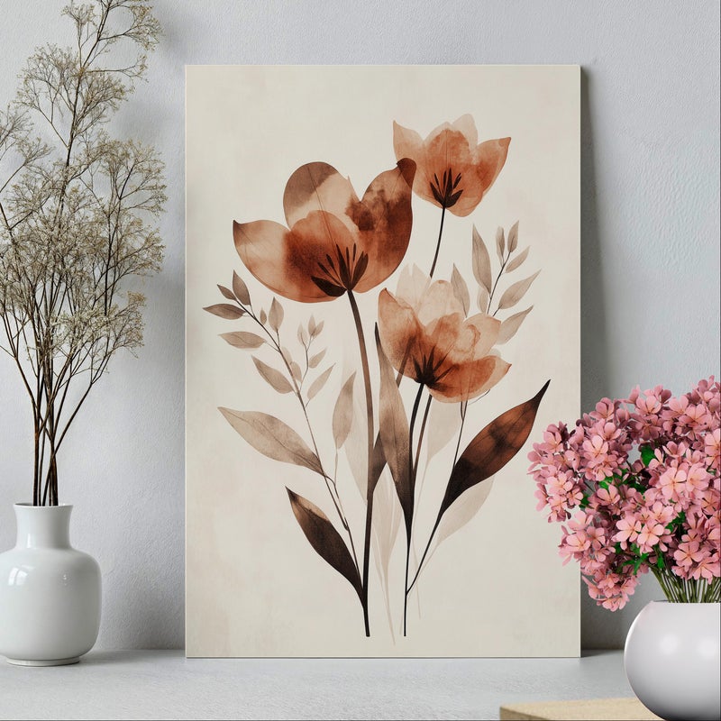 TNESSENTIAL Soft Watercolor Tulip Flower Wall Art Poster or Canvas Print, Cottagecore Decor, Botanical Minimalist Wall Art, Vintage Floral Home Decor - Image 5