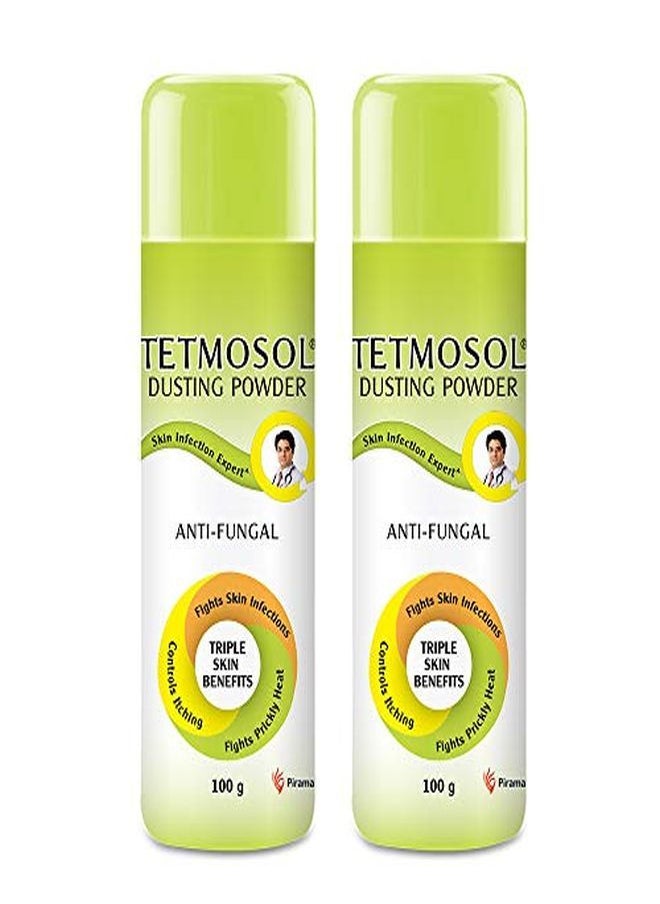 tetmosol Anti-Fungal Dusting Powder - For Daily Use - Fights Skin Infections, Prickly Heat, Itching - Pack Of 2 (2X100Gms)  - Image 2