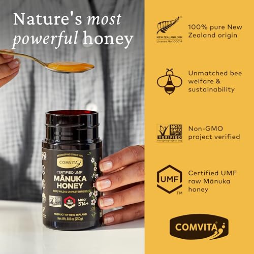 Comvita Manuka Honey UMF 15 MGO 514  Raw Manuka Honey New Zealand Pure  Unpasteurized Superfood for Immune Health Use in Tea Wild Monofloral NonGMO  250g 88 oz - Image 5