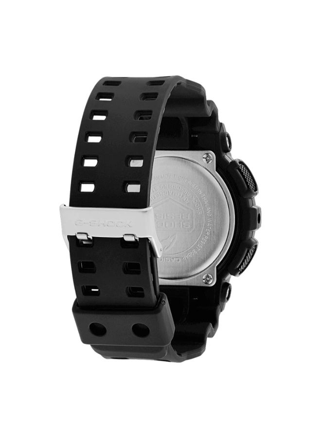 Casio G-Shock GA-100-1A1HDR, Analog-Digital Watch, All Black Resin Band and Case, Shock Resistant, 200M Water Resistance, LED Light, World Time, 1/1000 Stopwatch, Countdown Timer, 5 Alarms - Image 4