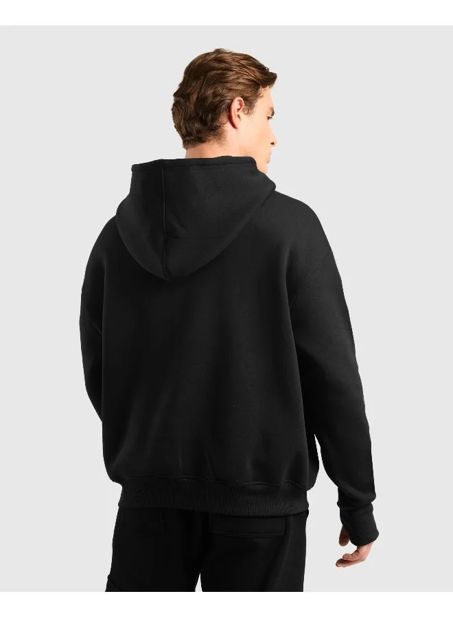 Musclemind Men's Cloud Ease Oversized Drop Shoulder Fleece Hoodie with Thumbholes, Kangaroo Pocket, Anti-Pill Shape Retention, Long-Lasting Colour, Super Soft And Breathable Fabric, Along with Temperature Regulation Tech