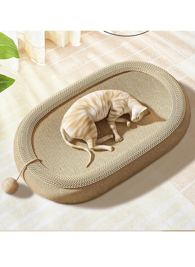 Vphom Sisal Cat Scratcher 3-in-1 – 24-Inch Scratcher Bed with Anti-Skid Base, Movable, No Debris, Durable and Safe Scratching Solution for Indoor Cats - Image 1