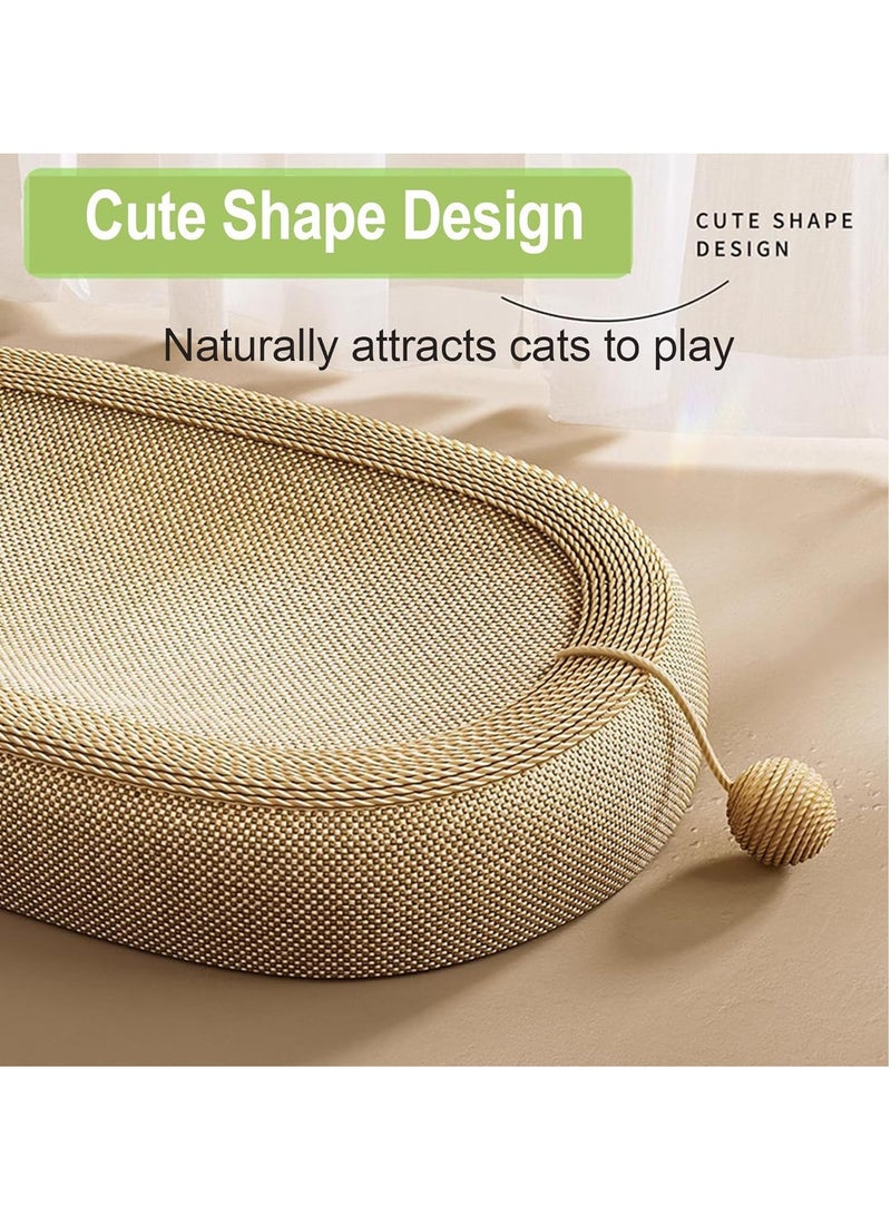 Vphom Sisal Cat Scratcher 3-in-1 – 24-Inch Scratcher Bed with Anti-Skid Base, Movable, No Debris, Durable and Safe Scratching Solution for Indoor Cats - Image 4