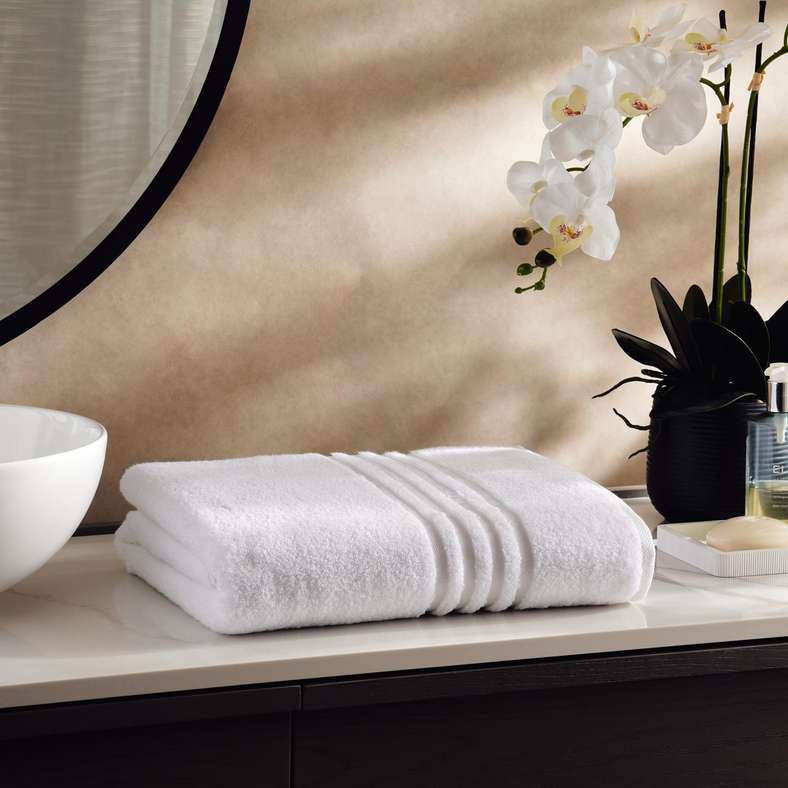 Jovia Zero Twist 500 GSM Bath Sheet 90X150 cm- White