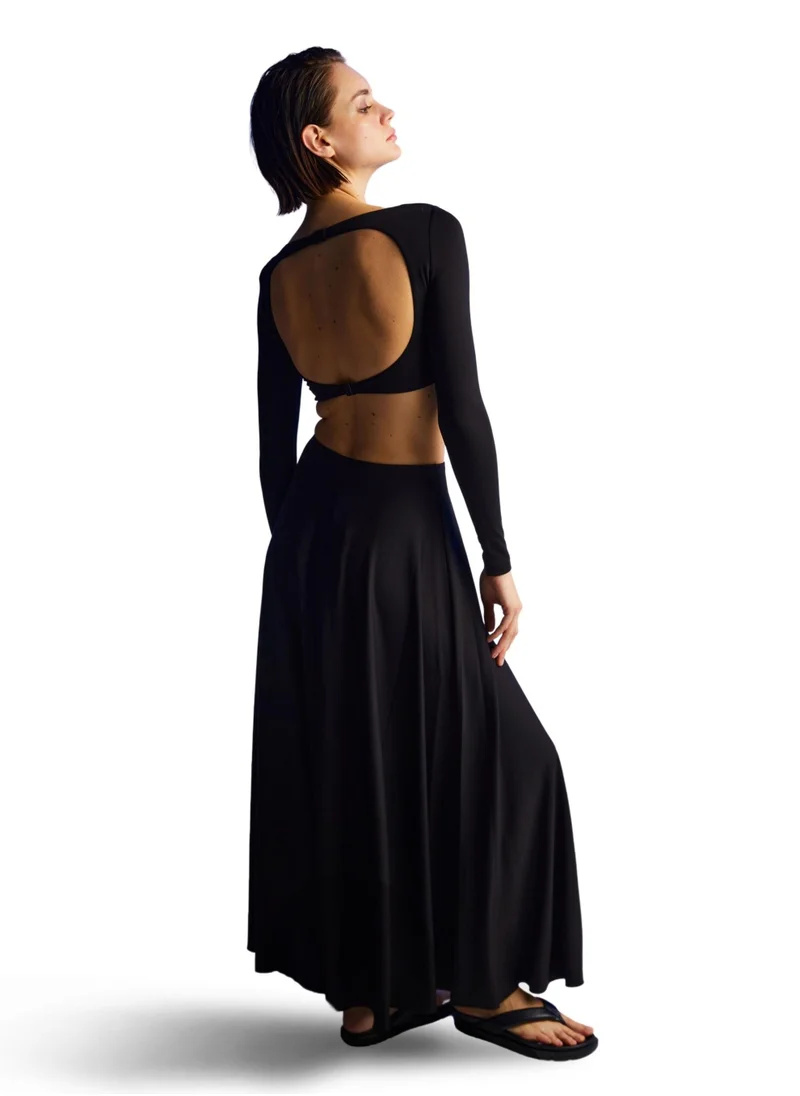 Nocturne Flared Long Skirt