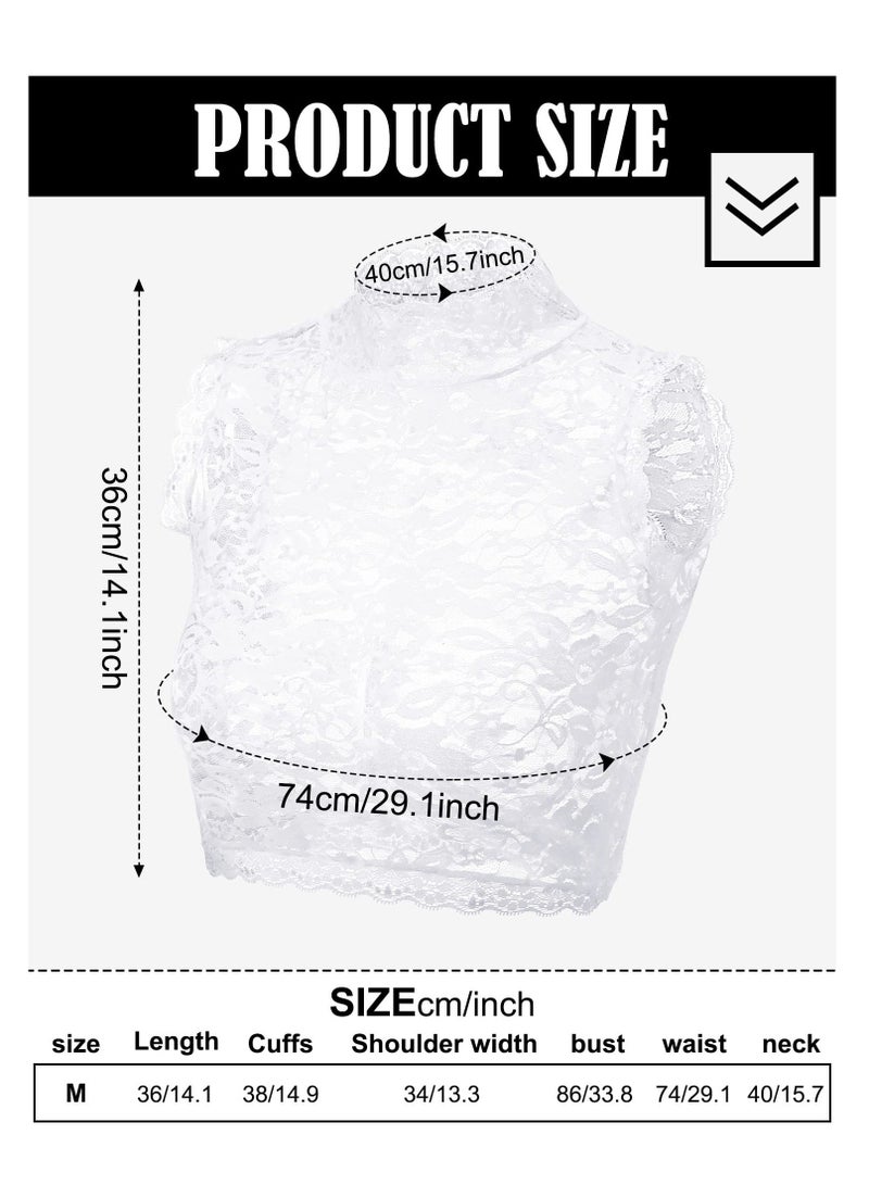 Women's Lace Fake Collar Detachable, Dickey Collars White Lace Collar Black Lace, Jabot Detachable Collars for Women, Made of Reliable Lace Fabric, can be Utilized with Sweaters, Dresses (2 Pieces) - Image 3