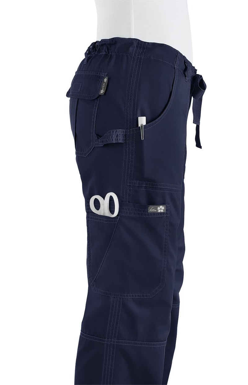 Koi Women's Lindsey Ultra Comfortable Cargo Style Scrub Pants, Navy, Medium - Image 3
