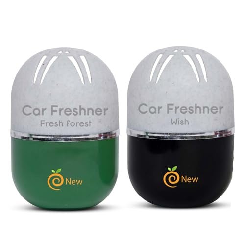 Enew RefreshDrive Twist-Activated Car Gel Air Freshener - Fresh Forest & Wish - Pack 2, Long-lasting Fragrance up to 30 Days, Auto Scent Diffuser with Easy On-Off, Odor Eliminator for Car Interior - Image 1