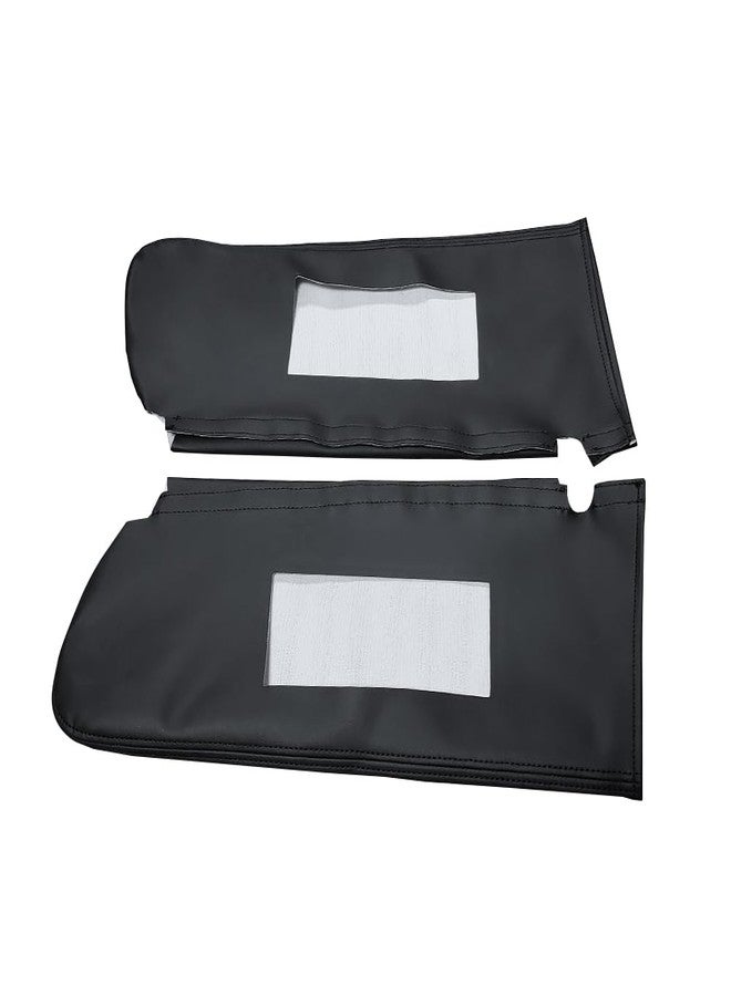 Lskioer Sun Visor Cover, 2Pcs Car Sun Visor Cover Skin Fit for Chevy Tahoe Suburban Yukon 1995-1999, Microfiber Leather Sun Visor Replacement Cover Pair, Black - Image 2