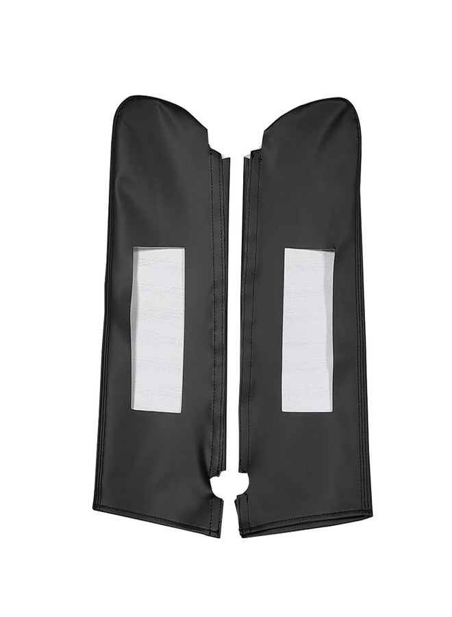 Lskioer Sun Visor Cover, 2Pcs Car Sun Visor Cover Skin Fit for Chevy Tahoe Suburban Yukon 1995-1999, Microfiber Leather Sun Visor Replacement Cover Pair, Black - Image 1