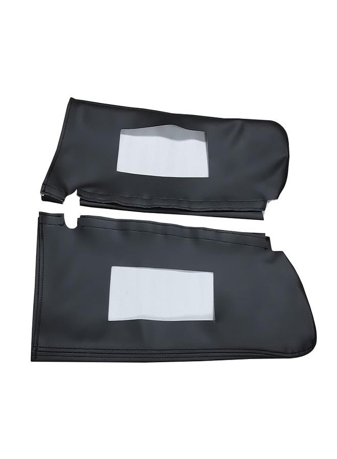 Lskioer Sun Visor Cover, 2Pcs Car Sun Visor Cover Skin Fit for Chevy Tahoe Suburban Yukon 1995-1999, Microfiber Leather Sun Visor Replacement Cover Pair, Black - Image 3