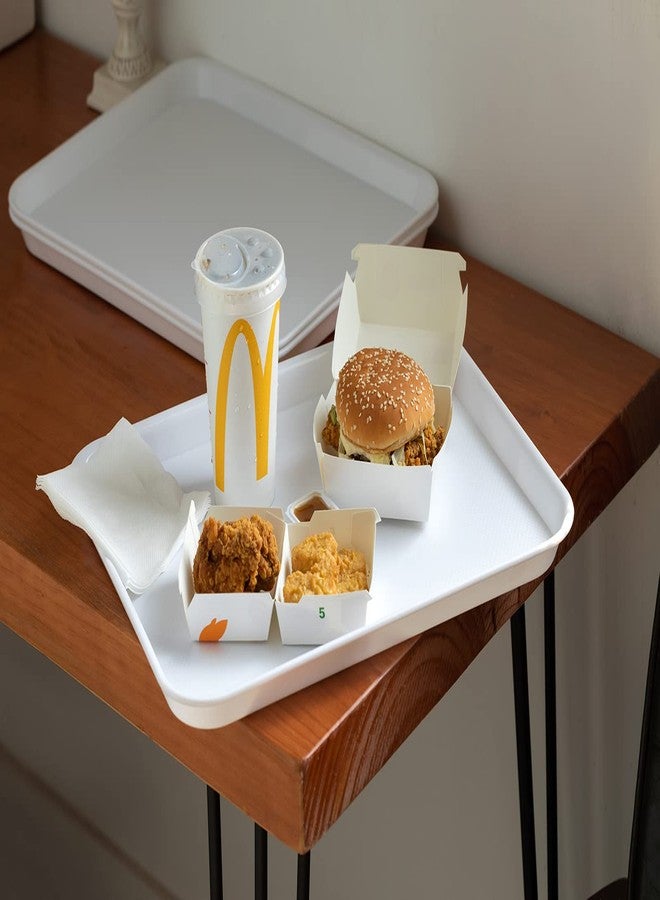 Aebeky Plastic Cafeteria Trays,Fast Food Serving Trays,13"X17",Set of 6(White) - Image 5
