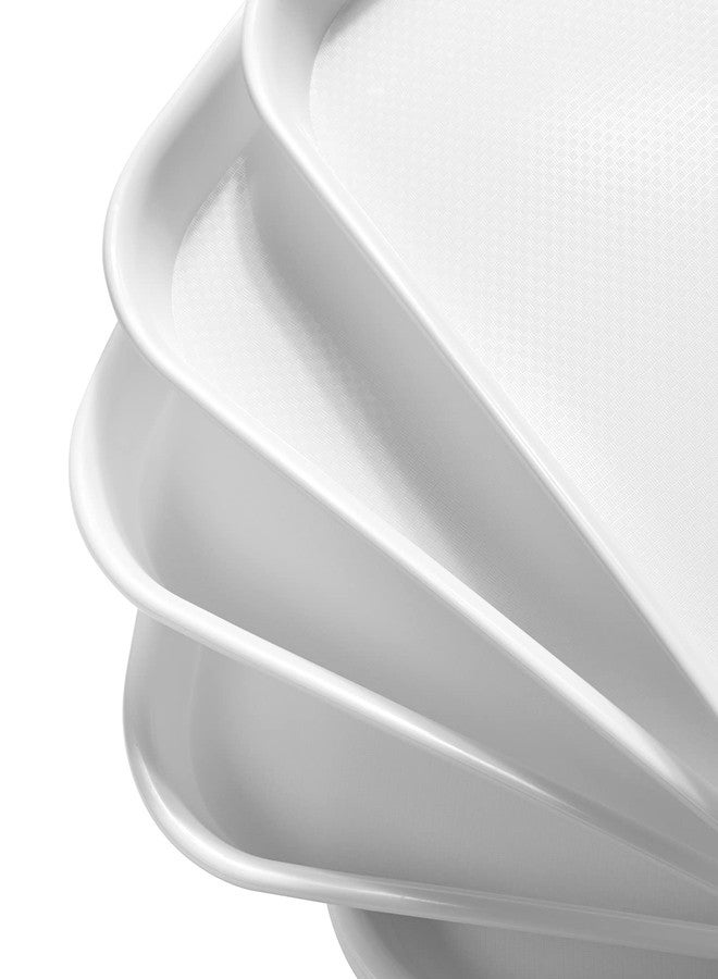 Aebeky Plastic Cafeteria Trays,Fast Food Serving Trays,13"X17",Set of 6(White) - Image 2