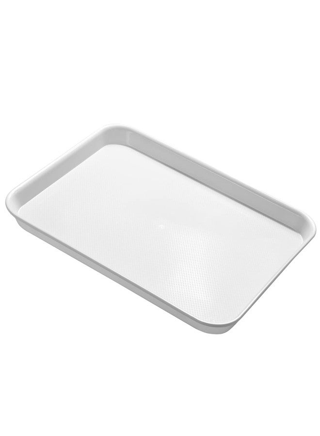 Aebeky Plastic Cafeteria Trays,Fast Food Serving Trays,13"X17",Set of 6(White) - Image 4