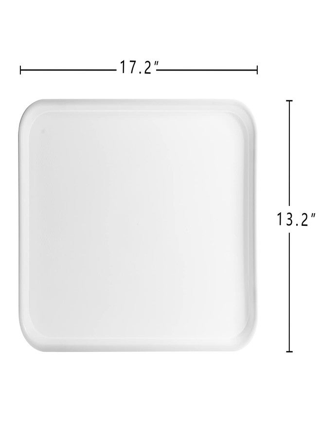 Aebeky Plastic Cafeteria Trays,Fast Food Serving Trays,13"X17",Set of 6(White) - Image 3