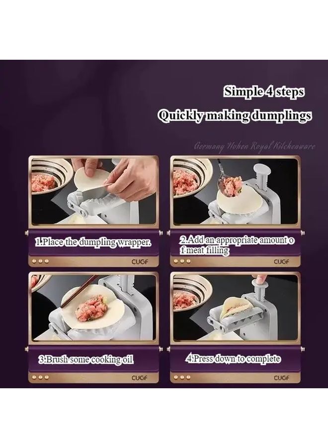 White Jiaozi Maker Dumpling Machine One Mold Easy Operation One Press Household Dumpling Forming Mold Restaurant And Home Use - Image 2