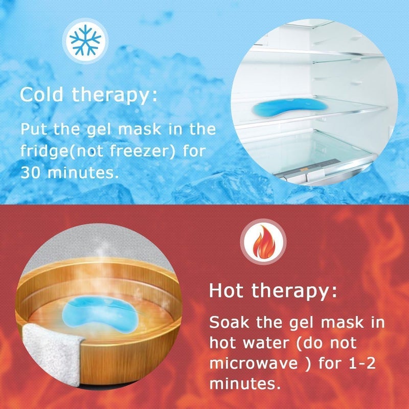 Hatanu Mall Eye Mask Cooling Gel Eye Cooling Gel Pads Ice Gel Mask Cooling Eyes Ice Eye Mask Pain Relief Redness Eye Gel For Dark Circles Eye Patches for Women and Men - Image 3