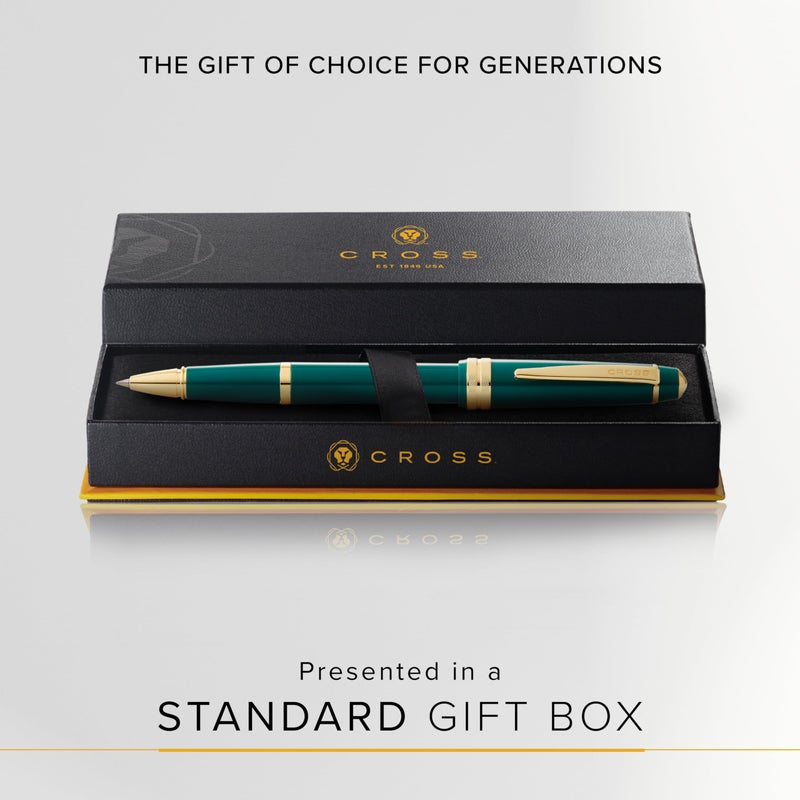 Cross Bailey Light Refillable Rollerball Pen Presented in a Everyday Gift Box - Medium Point, Black Ink, Polished Green - Image 4
