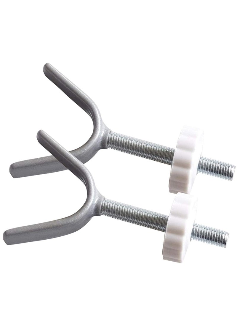 2Pcs Baby  Pet Safety Gate Banister Adapter, M10 (10mm) Stair Banister Adapter, Extra Long Y Spindle Rods, White,12.5cm (4.9 inches) long - Image 1