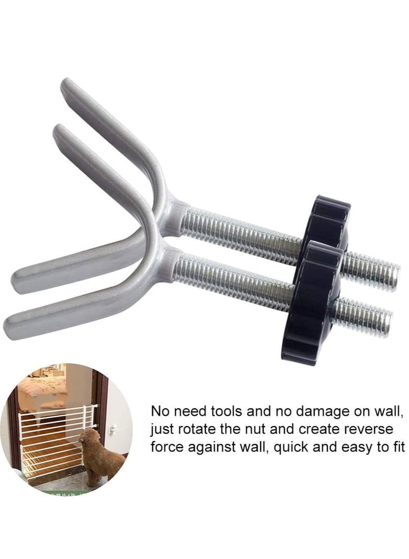 2Pcs Baby  Pet Safety Gate Banister Adapter, M10 (10mm) Stair Banister Adapter, Extra Long Y Spindle Rods, White,12.5cm (4.9 inches) long - Image 3